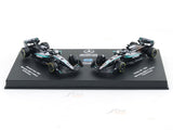 2025 Mercedes-AMG F1 W16 Twin Pack George Russell No.63 1:64 Bburago Licensed Formula 1 Diecast Scale Model Car Collectible Set | Buy in India