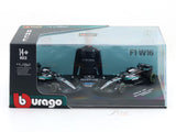 2025 Mercedes-AMG F1 W16 Twin Pack George Russell No.63 1:64 Bburago Licensed Formula 1 Diecast Scale Model Car Collectible Set | Buy in India