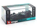 2025 Mercedes-Benz W16 No 63 1:64 Bburago Licensed Diecast Formula 1 Scale Model Car Collectible