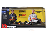 Pre Order : 2025 RedBull RB21 Twin Pack Max V 1:64 Bburago Licensed F1 Diecast model