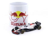 2025 Red Bull RB21 Winner Japan GP 1:43 Bburago & Coffee Mug Licensed Diecast Scale Model | Collectible F1 Race Car Replica