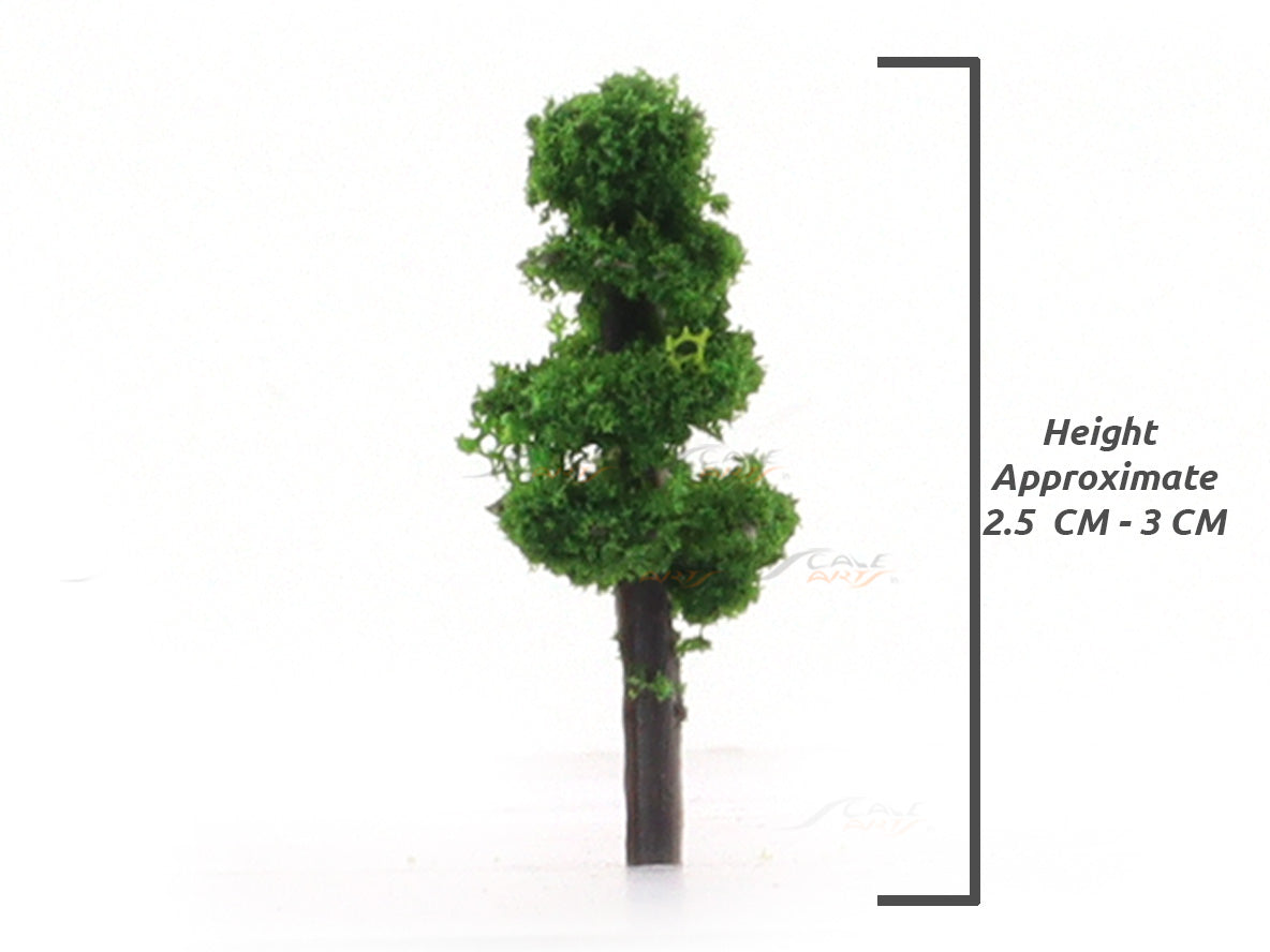 2.5 - 3 cm Miniature Trees set of 15 assorted | Scale Arts India