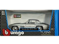 1954 Mercedes-Benz 300 SL silver 1:24 Bburago licensed diecast Scale Model car