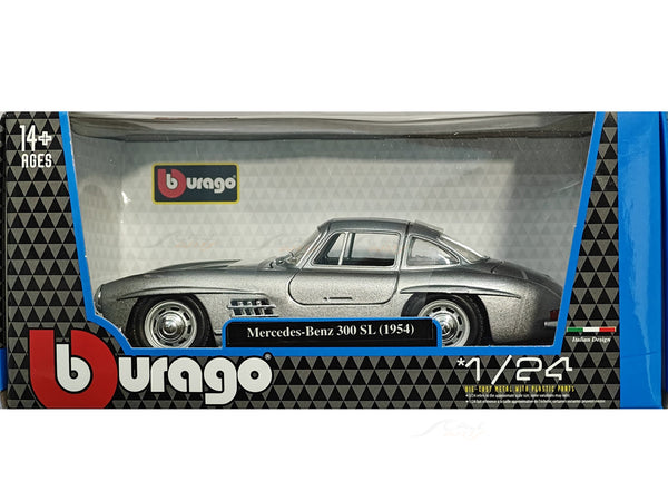 1954 Mercedes-Benz 300 SL silver 1:24 Bburago licensed diecast Scale Model car