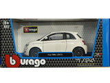 2023 Fiat 500e white 1:24 Bburago licensed diecast Scale Model car