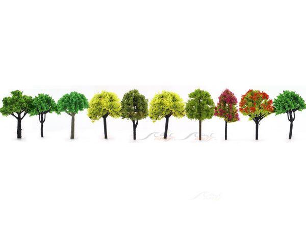 6 cm Miniature Trees set of 10 assorted