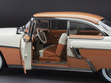 1956 Mercury MontClair Hard Top Glamour Tan Classic White 1:18 SunStar diecast scale model car collectible