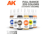 3Gen General Series full set of 235 acrylic colors AK Interactive AK 3G RANGE