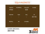 Dark Brown 17ml AK Interactive acrylic color AK11109