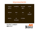 Burnt Umber 17ml AK Interactive acrylic color AK11111