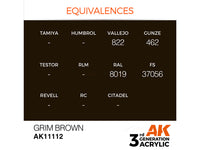 Grim Brown 17ml AK Interactive acrylic color AK11112