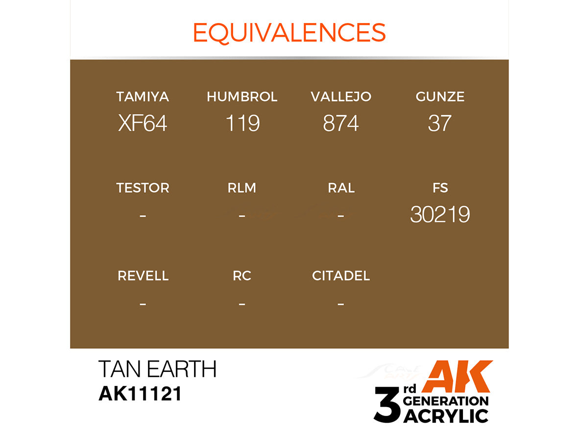 Tan Earth 17ml AK Interactive acrylic color AK11121 | Scale Arts India