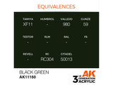 Black Green 17ml AK Interactive acrylic color AK11160