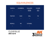 Clear Blue 17ml AK Interactive acrylic color AK11214