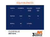 Clear Blue 17ml AK Interactive acrylic color AK11214