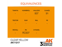 Clear Yellow 17ml AK Interactive acrylic color AK11217