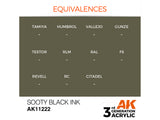 Sooty Black Ink 17ml AK Interactive acrylic color AK11222