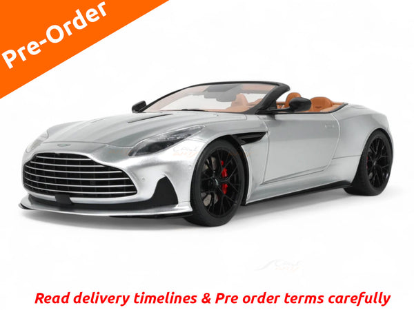 Pre Order : Aston-Martin DB12 Volante Silver 1:18 GT Spirit resin scale model car collectible