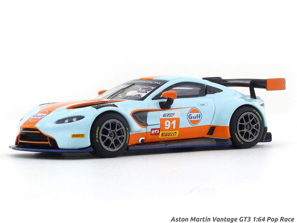 Aston Martin Vantage GT3 Gulf 1:64 Pop Race diecast scale model collectible