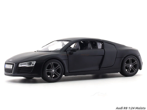 Audi R8 matte black 1:24 Maisto licensed diecast Scale Model car