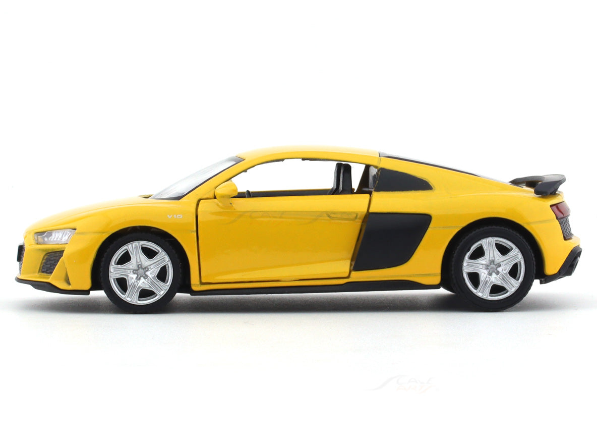 Audi R8 yellow 1:32 RMZ City pull back car scale model | Scale