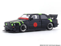 BMW M3 E30 black 1:64 Street Weapon diecast scale model car miniature