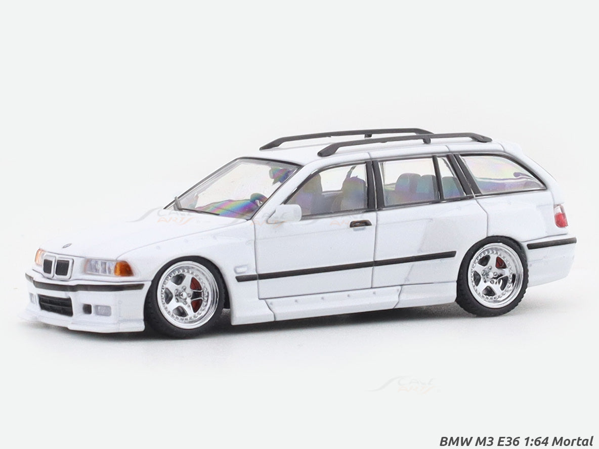 BMW M3 E36 white 1:64 Mortal diecast scale model miniature car