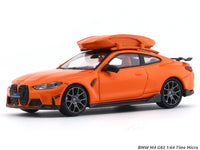 BMW M4 G82 orange 1:64 Time Micro diecast scale model car