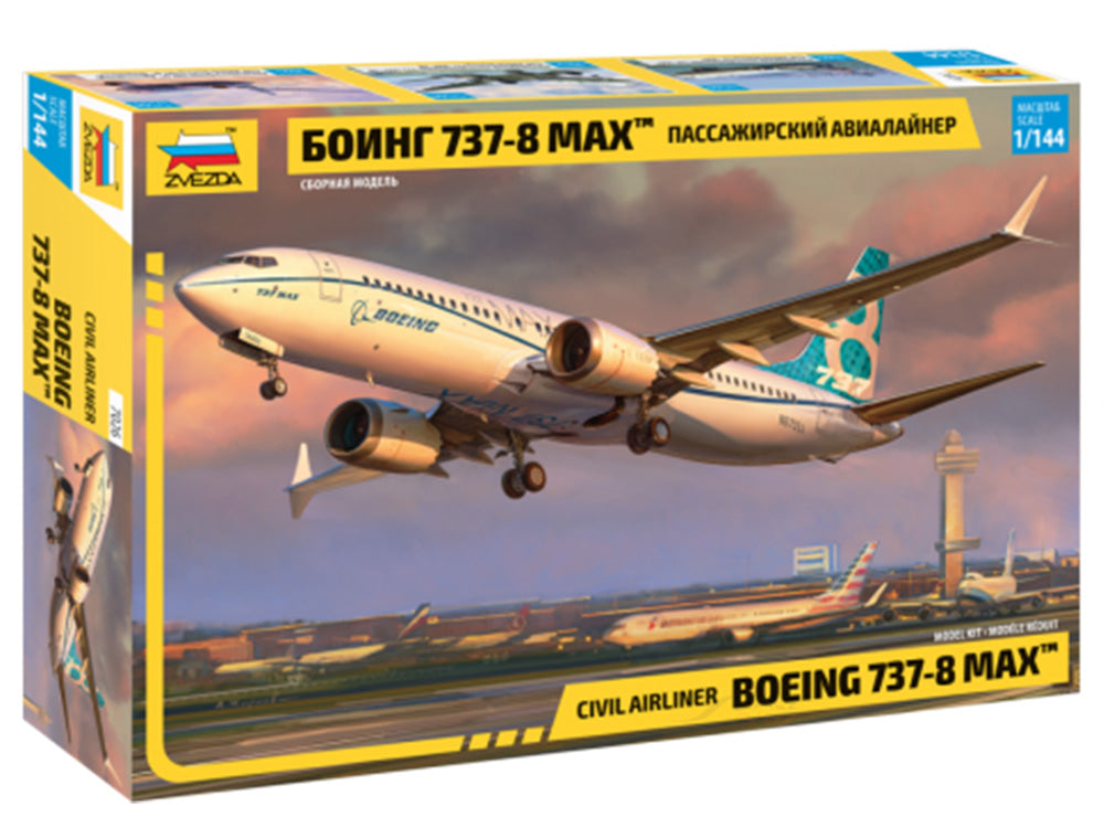 BOEING 737-8 MAX 1:144 Zvezda plastic model kit | Scale Arts India