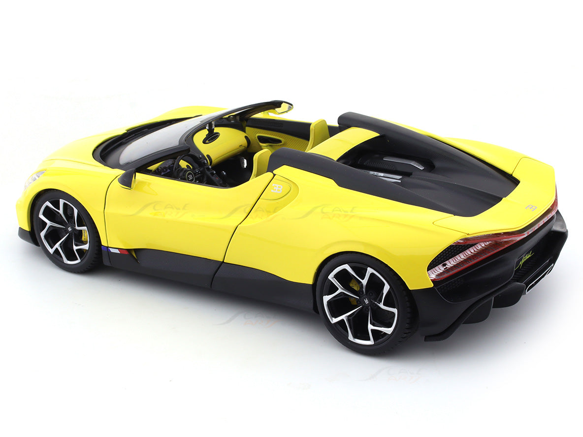 Bugatti Mistral Yellow 1:18 Bburago licensed diecast scale model