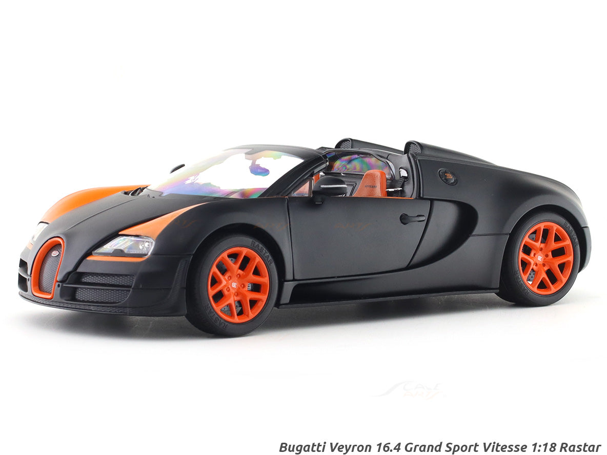 Bugatti Veyron 1/18スケルモデルミニカー Bugatti Veyron 16.4 Grand Sport Vitesse matte black 1:18 Rastar