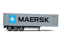 Container MEARSK Trailer 1:24 Solido diecast scale model truck collectible