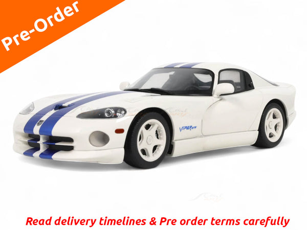 Pre Order : Dodge Viper GTS Stone White 1:18 GT Spirit resin scale model car collectible
