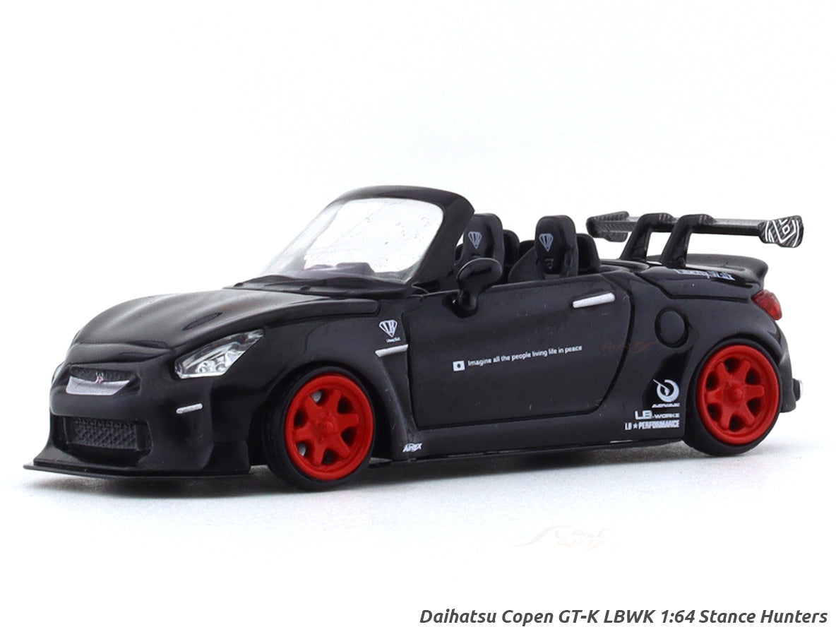 Daihatsu Copen GT-K LBWK black 1:64 Stance Hunters diecast scale