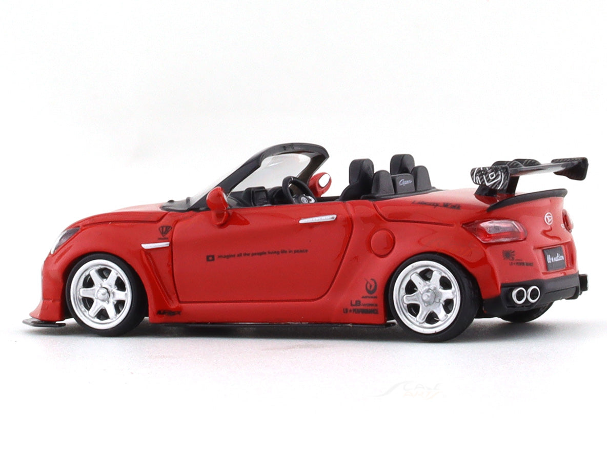 Daihatsu Copen GT-K LBWK red 1:64 Stance Hunters diecast scale car ...