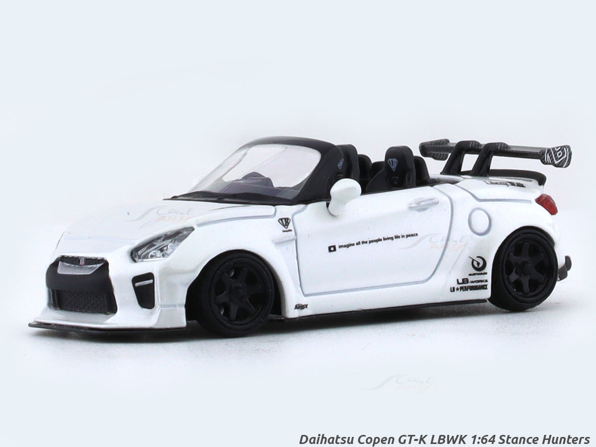 Daihatsu Copen GT-K LBWK white 1:64 Stance Hunters diecast scale
