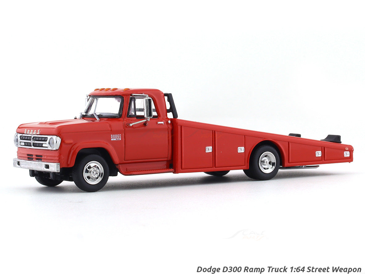 Dodge D300 Ramp Truck red 1:64 Street Weapon diecast scale model car ...