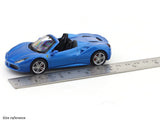 Ferrari 488 Spider blue 1:43 Bburago licensed diecast scale model car