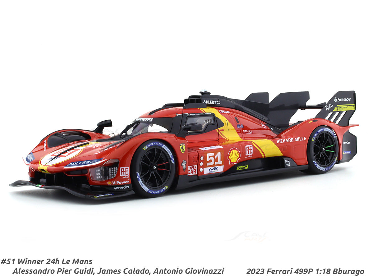 2023 Ferrari 499P #51 Winner 24h LeMans 1:18 Bburago Deluxe edition di
