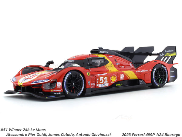 2023 Ferrari 499P #51 Winner 24h Le Mans 1:24 Bburago licensed diecast Scale Model car