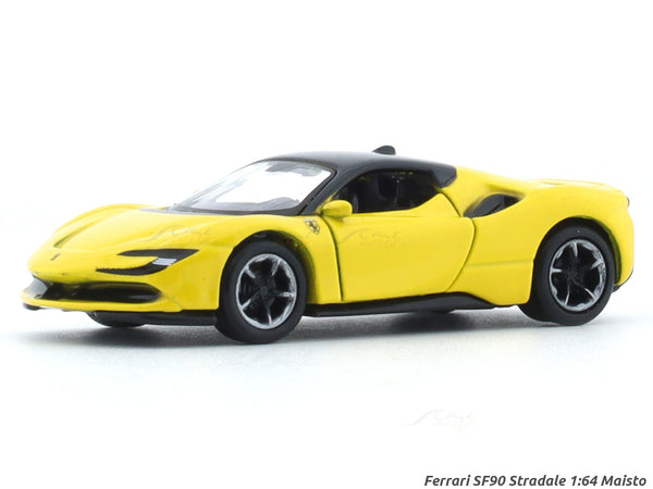 Ferrari SF90 Stradale Yellow 1:64 Maisto licensed diecast scale model car