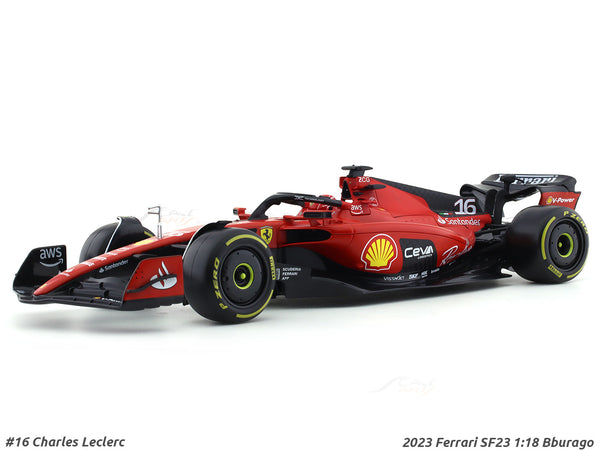 2023 Ferrari SF23 #16 Charles Leclerc 1:18 Bburago Deluxe edition diecast Scale Model car