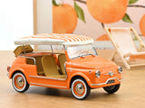 1965 Fiat 500 Jolly Orange 1:18 Norev Licensed Diecast Scale Model Car Collectible | Classic Italian Beach Car | Buy in India