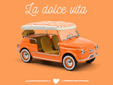 1965 Fiat 500 Jolly Orange 1:18 Norev Licensed Diecast Scale Model Car Collectible | Classic Italian Beach Car | Buy in India