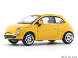 Fiat 500 Yellow 1:64 Kyosho Mini Car Book licensed diecast scale model car collectible