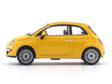 Fiat 500 Yellow 1:64 Kyosho Mini Car Book licensed diecast scale model car collectible