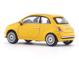 Fiat 500 Yellow 1:64 Kyosho Mini Car Book licensed diecast scale model car collectible