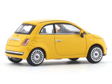 Fiat 500 Yellow 1:64 Kyosho Mini Car Book licensed diecast scale model car collectible