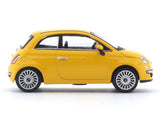 Fiat 500 Yellow 1:64 Kyosho Mini Car Book licensed diecast scale model car collectible