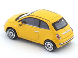 Fiat 500 Yellow 1:64 Kyosho Mini Car Book licensed diecast scale model car collectible
